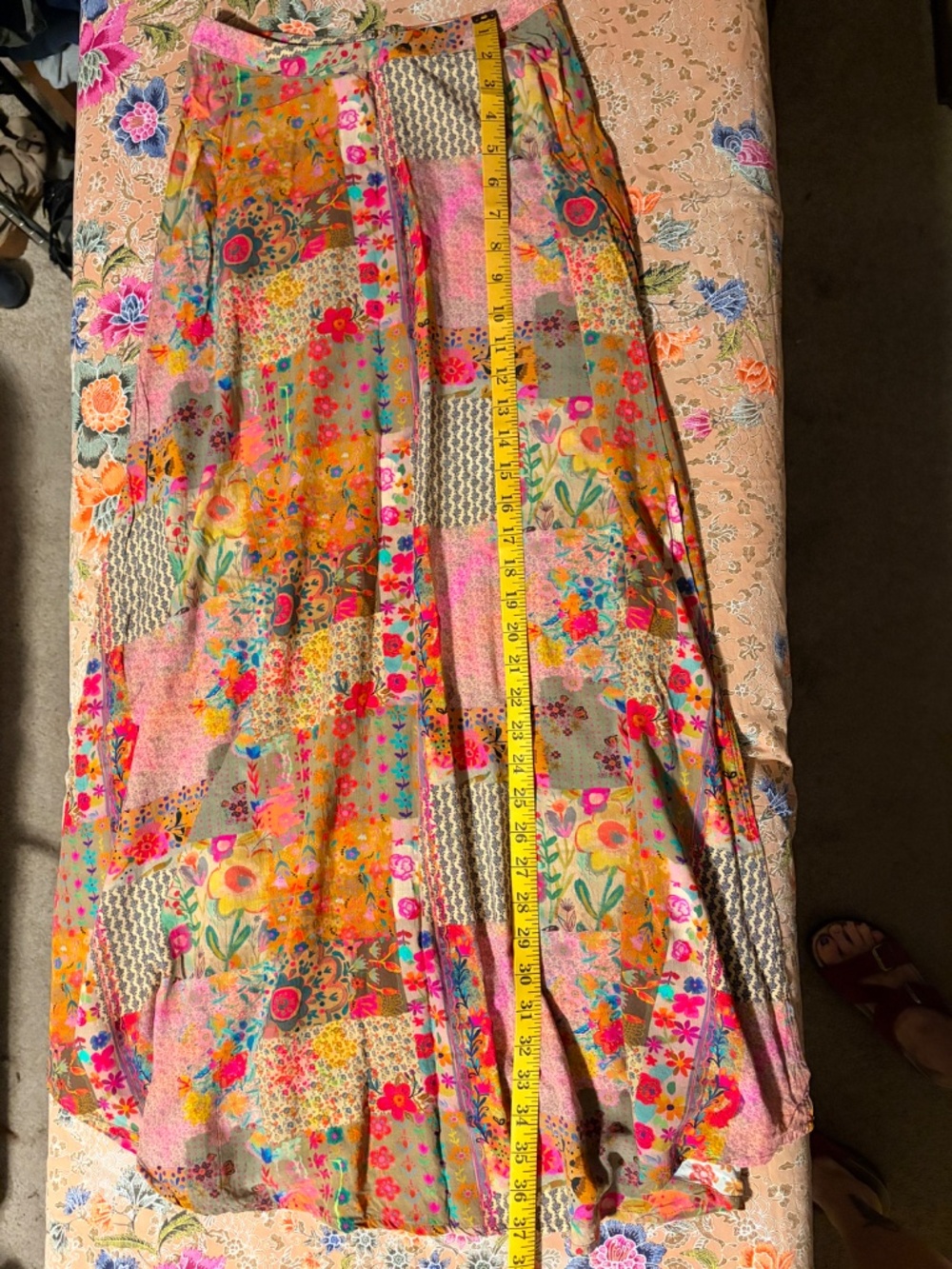 Natural Life Ginger side slit patchwork maxi skirt XS - Picture 4 of 6